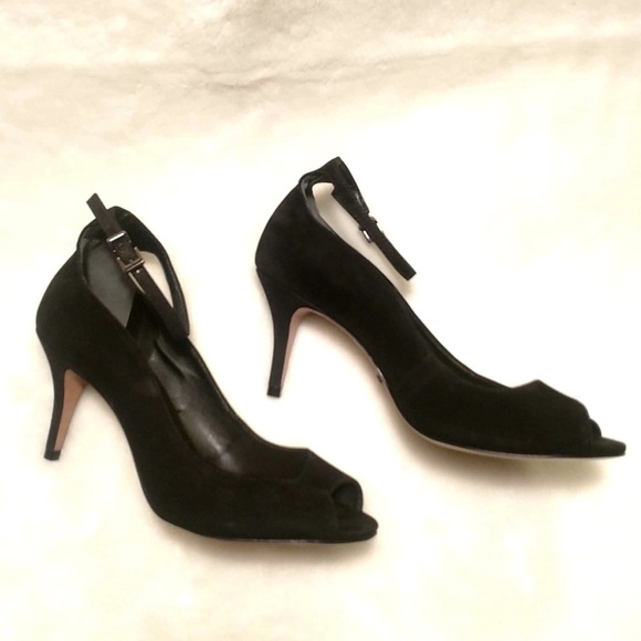 Schutz Liffa Open Toe Suede Pump - Picture 7 of 8